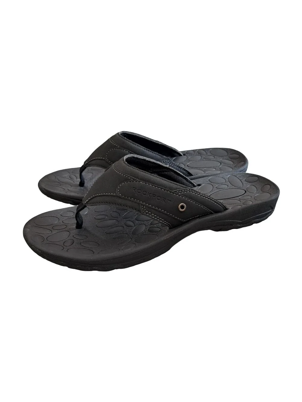 Rockport Men's Sandals Flip Flops Various Sizes Black New